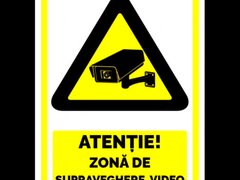 Semn pentru avertizare zona supravegheata video
